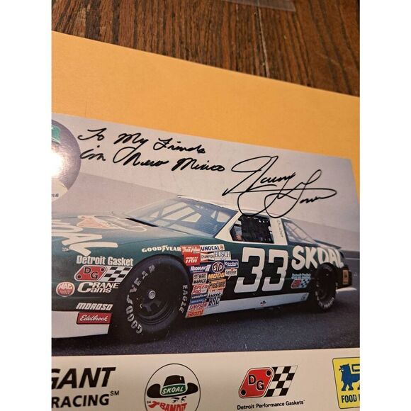 1989 Harry Gant Autographed NASCAR Driver Card Skoal Bandit Racing 6x9 Vintage - Picture 2 of 5
